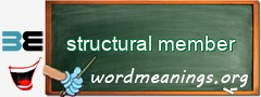 WordMeaning blackboard for structural member